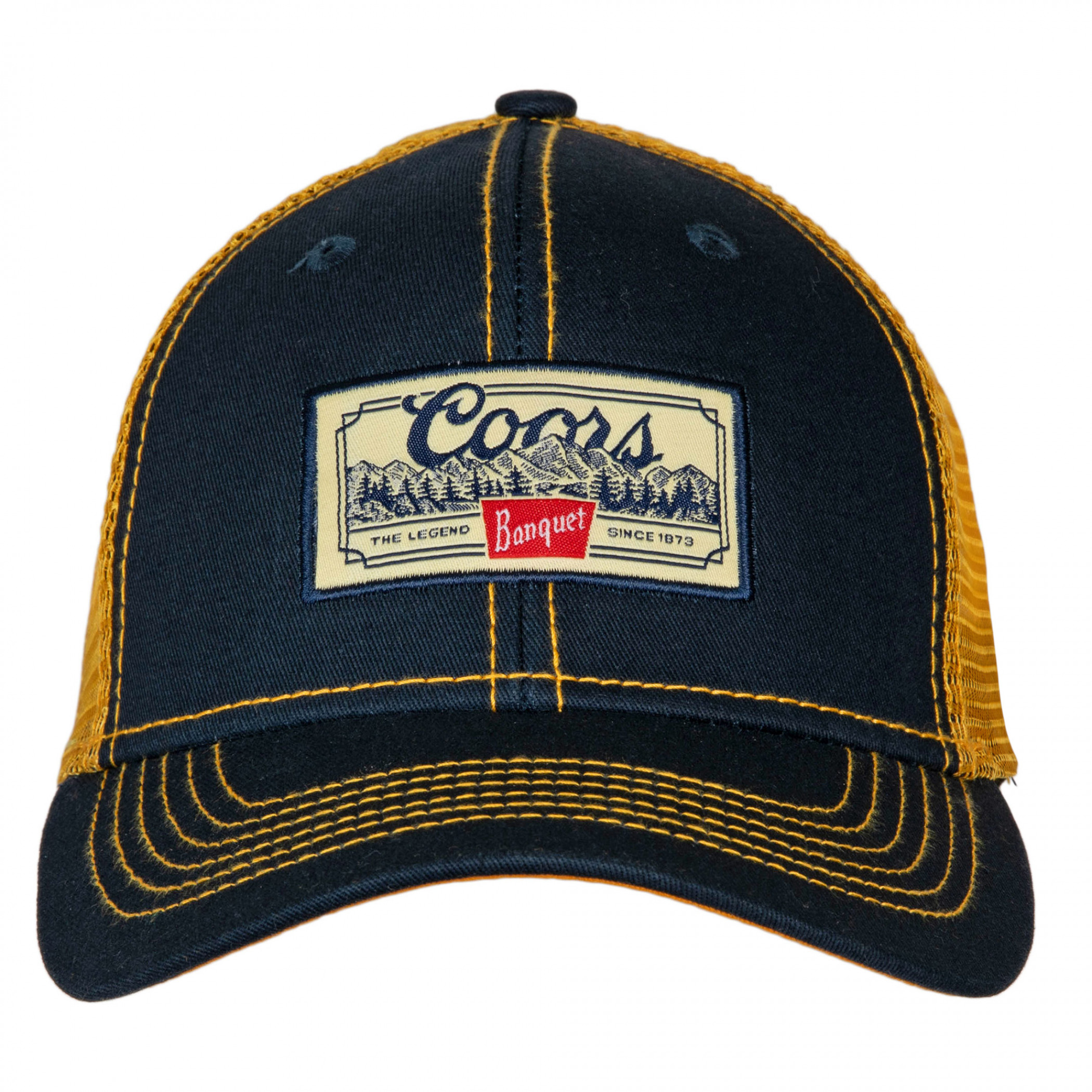 Coors Banquet Gold Cotton Twill Mesh Back Snapback Hat